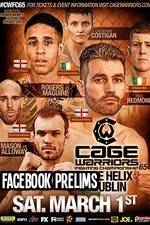 Watch Cage Warriors 65 Facebook prelims Zmovie